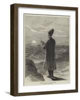 The Prince's Visit to India, a Parsee at Prayer-null-Framed Giclee Print