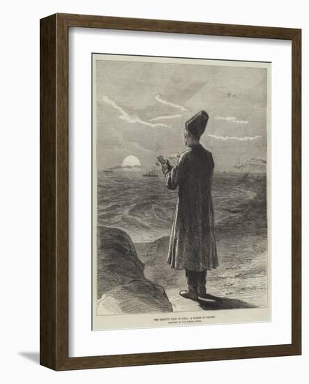 The Prince's Visit to India, a Parsee at Prayer-null-Framed Giclee Print