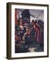 "The Prince to His Father Kneels Lowly: His Is the Battle - His Wholly!"-Archibald Webb-Framed Giclee Print