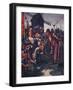 "The Prince to His Father Kneels Lowly: His Is the Battle - His Wholly!"-Archibald Webb-Framed Giclee Print