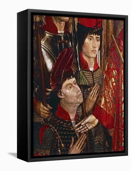 The Princes of Braganza, Detail of Altarpiece of San Vincenzo-Nuno Goncalves-Framed Stretched Canvas