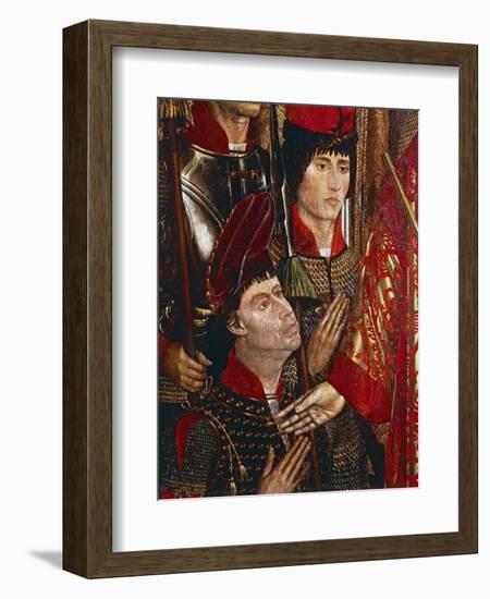 The Princes of Braganza, Detail of Altarpiece of San Vincenzo-Nuno Goncalves-Framed Giclee Print