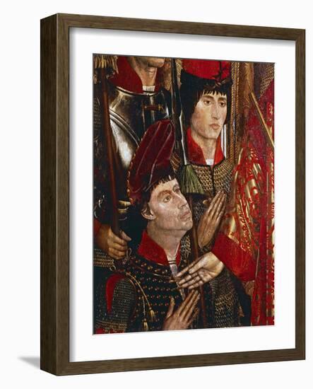 The Princes of Braganza, Detail of Altarpiece of San Vincenzo-Nuno Goncalves-Framed Giclee Print