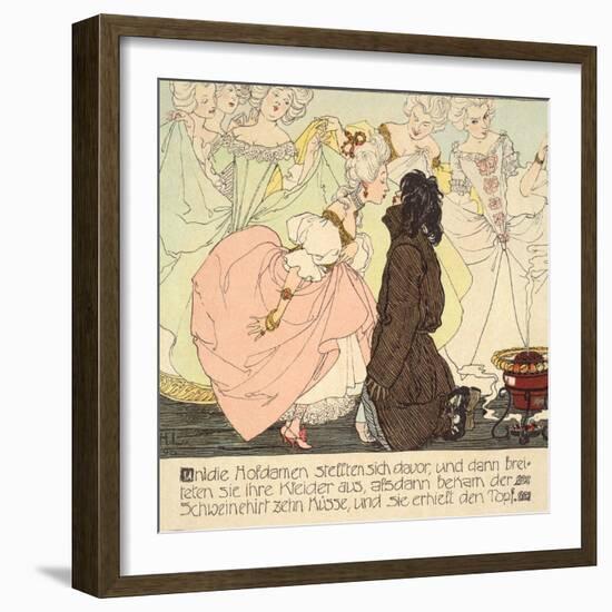 The Princess amnd the Swineherd, 1897-Heinrich Lefler-Framed Giclee Print