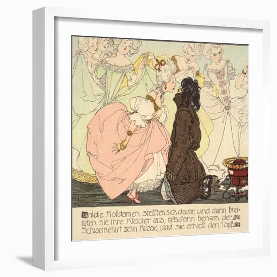 The Princess amnd the Swineherd, 1897-Heinrich Lefler-Framed Giclee Print