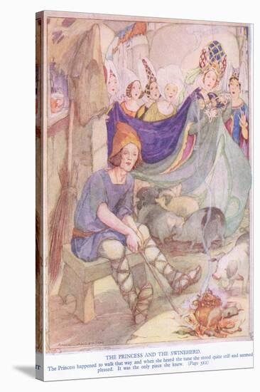 The Princess and the Swineherd-Anne Anderson-Stretched Canvas