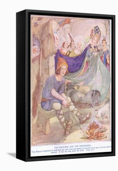 The Princess and the Swineherd-Anne Anderson-Framed Stretched Canvas