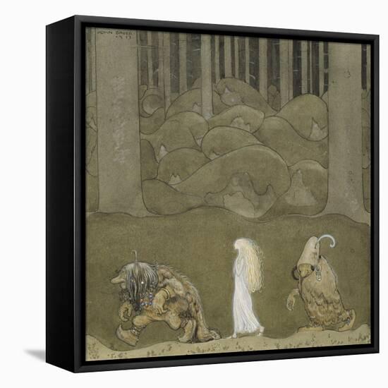 The Princess and the Trolls, 1913-John Bauer-Framed Stretched Canvas