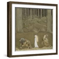 The Princess and the Trolls-John Bauer-Framed Giclee Print