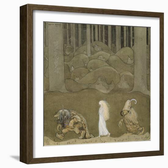 The Princess and the Trolls-John Bauer-Framed Giclee Print