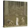 The Princess and the Trolls-John Bauer-Stretched Canvas