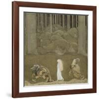 The Princess and the Trolls-John Bauer-Framed Giclee Print