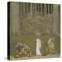 The Princess and the Trolls-John Bauer-Stretched Canvas