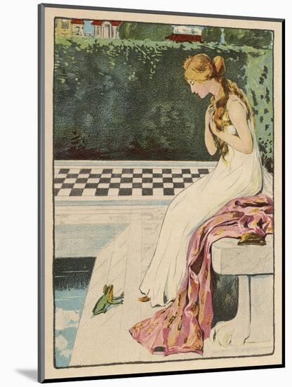 The Princess Discovers a Frog at Her Feet: Curiously He Too is Wearing a Crown-Willy Planck-Mounted Art Print