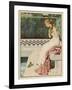 The Princess Discovers a Frog at Her Feet: Curiously He Too is Wearing a Crown-Willy Planck-Framed Art Print