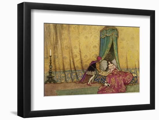 The Princess is Woken by the Prince's Kiss-Warwick Goble-Framed Photographic Print