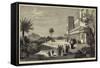 The Princess of Wales at Athens, the Palace and Gardens, the Acropolis in the Distance-null-Framed Stretched Canvas