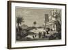 The Princess of Wales at Athens, the Palace and Gardens, the Acropolis in the Distance-null-Framed Giclee Print