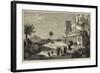 The Princess of Wales at Athens, the Palace and Gardens, the Acropolis in the Distance-null-Framed Giclee Print