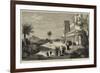 The Princess of Wales at Athens, the Palace and Gardens, the Acropolis in the Distance-null-Framed Giclee Print