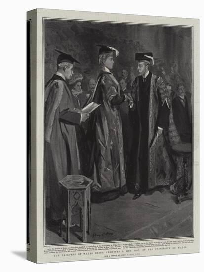 The Princess of Wales Being Admitted a Doctor in Music of the University of Wales-Sydney Prior Hall-Stretched Canvas