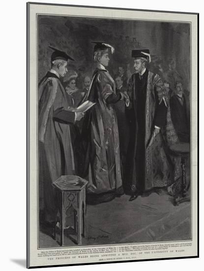 The Princess of Wales Being Admitted a Doctor in Music of the University of Wales-Sydney Prior Hall-Mounted Giclee Print