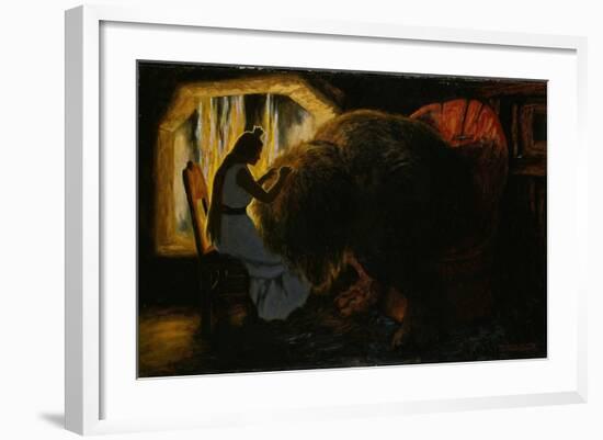 The Princess Picking Lice from the Troll-Theodor Kittelsen-Framed Giclee Print