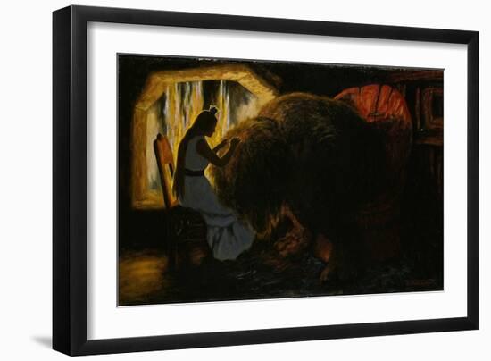 The Princess Picking Lice from the Troll-Theodor Kittelsen-Framed Giclee Print