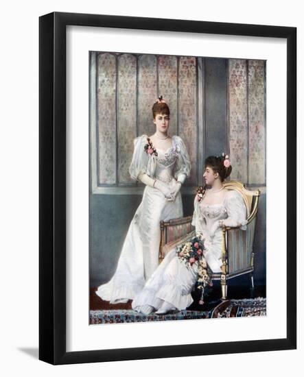 The Princess Victoria and Princess Charles of Denmark, Late 19th Century-W&d Downey-Framed Giclee Print