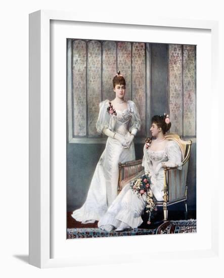 The Princess Victoria and Princess Charles of Denmark, Late 19th Century-W&d Downey-Framed Giclee Print