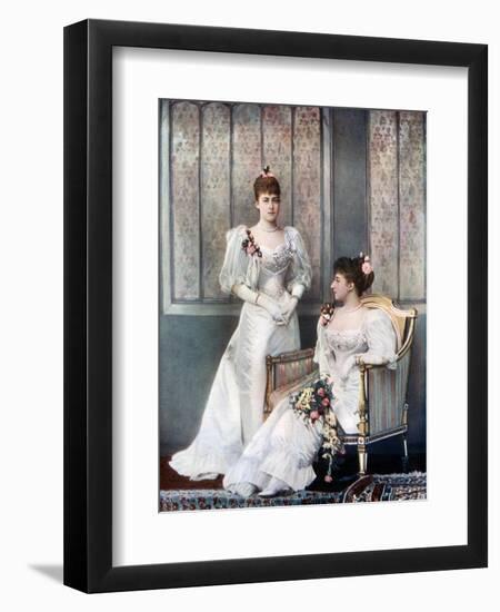 The Princess Victoria and Princess Charles of Denmark, Late 19th Century-W&d Downey-Framed Giclee Print