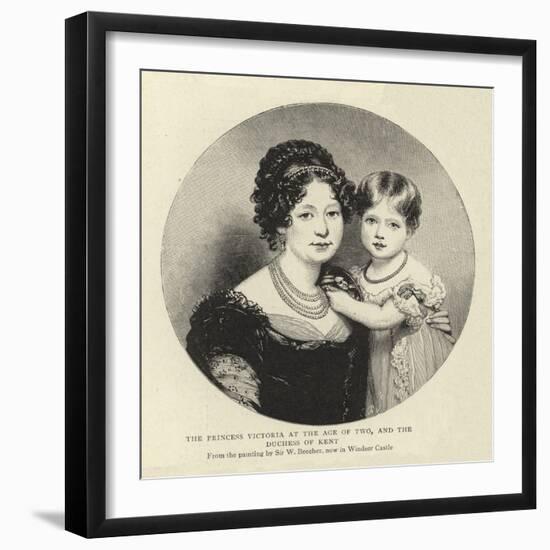 The Princess Victoria at the Age of Two, and the Duchess of Kent-null-Framed Giclee Print