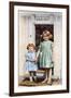 The Princesses Elizabeth and Margaret Rose at the Door of the Little House, 1933-null-Framed Giclee Print