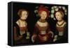 The Princesses Sibylla, Emilia, and Sidonia of Saxony, 1535-Lucas Cranach the Elder-Framed Stretched Canvas