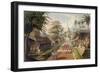 The Principal Approach to the Great Dagon Pagoda at Rangoon, Plate 3 from "Rangoon Views"-Joseph Moore-Framed Giclee Print