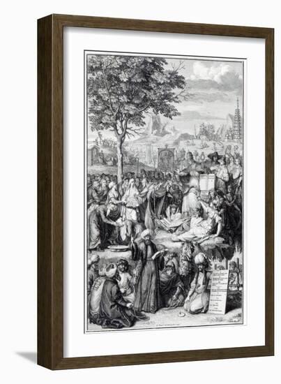 The Principle Religions of the World, Illustration from 'Religious Ceremonies and Customs', 1727-Bernard Picart-Framed Giclee Print