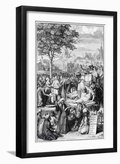 The Principle Religions of the World, Illustration from 'Religious Ceremonies and Customs', 1727-Bernard Picart-Framed Giclee Print