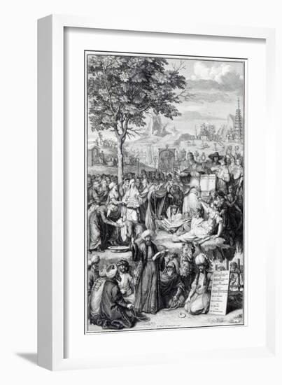 The Principle Religions of the World, Illustration from 'Religious Ceremonies and Customs', 1727-Bernard Picart-Framed Giclee Print