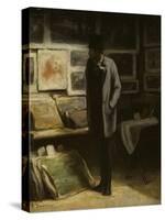 The Print Collector, C.1857-63-Honore Daumier-Stretched Canvas