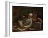 The Print Collectors, C.1860-63 (Oil on Panel)-Honore Daumier-Framed Giclee Print