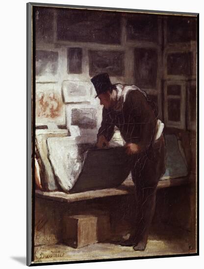 The Print Lover-Honore Daumier-Mounted Giclee Print