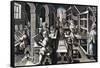 The printing of books (Printing office)-French School-Framed Stretched Canvas