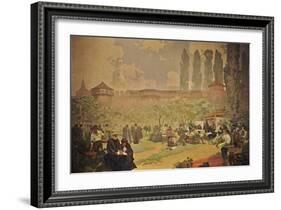 The Printing of the Bible of Kralice in Ivancice-Alphonse Mucha-Framed Giclee Print