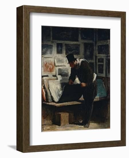 The Prints Collector-Honoré Daumier-Framed Giclee Print