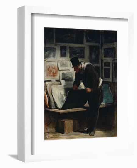 The Prints Collector-Honoré Daumier-Framed Giclee Print