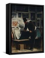 The Prints Collector-Honoré Daumier-Framed Stretched Canvas