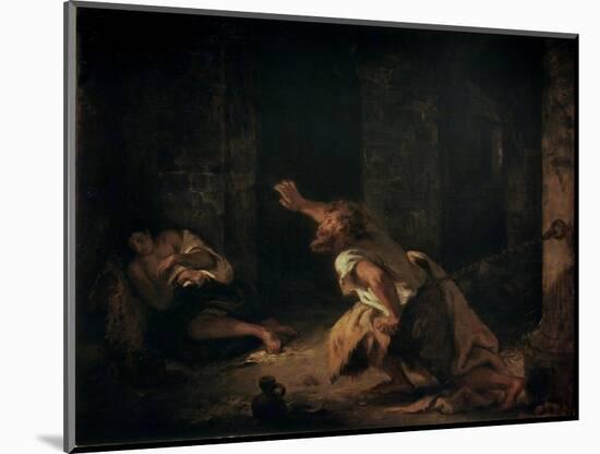 The Prisoner of Chillon, 1834-Eugene Delacroix-Mounted Giclee Print