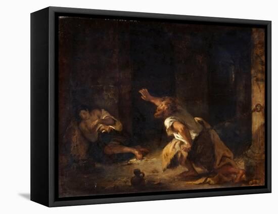 The Prisoner of Chillon-Eugene Delacroix-Framed Stretched Canvas