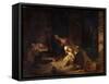 The Prisoner of Chillon-Eugene Delacroix-Framed Stretched Canvas