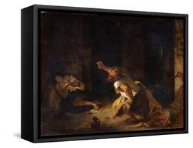 The Prisoner of Chillon-Eugene Delacroix-Framed Stretched Canvas